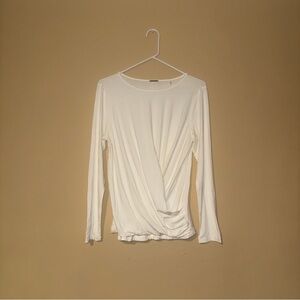 Elie Tahari Elegant Ivory Long Sleeve Top NWOT
